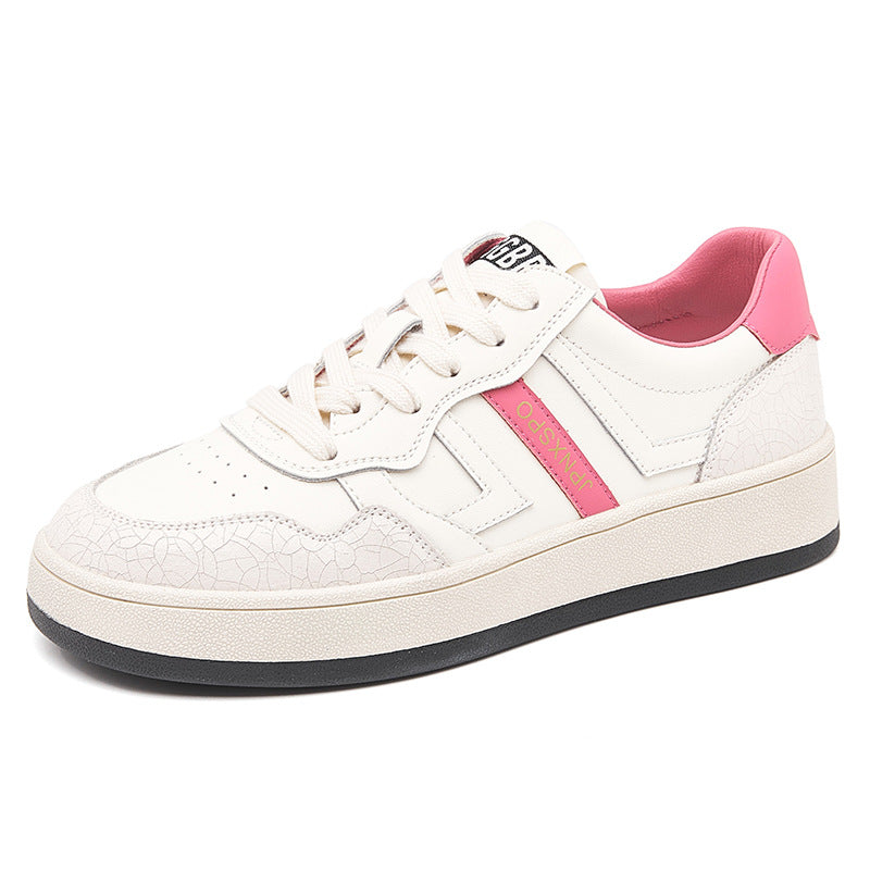 Women's White Flat Versatile Breathable With Skirt Casual Shoes