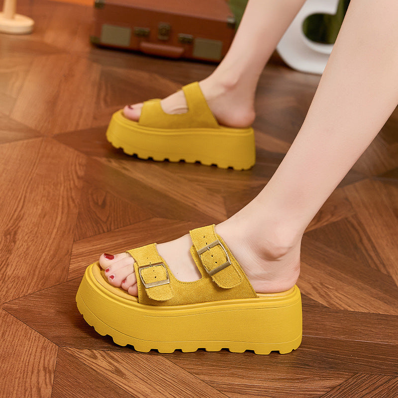 Women's Thick-soled Summer Genuine Fashion Outdoor Slip-on Slippers
