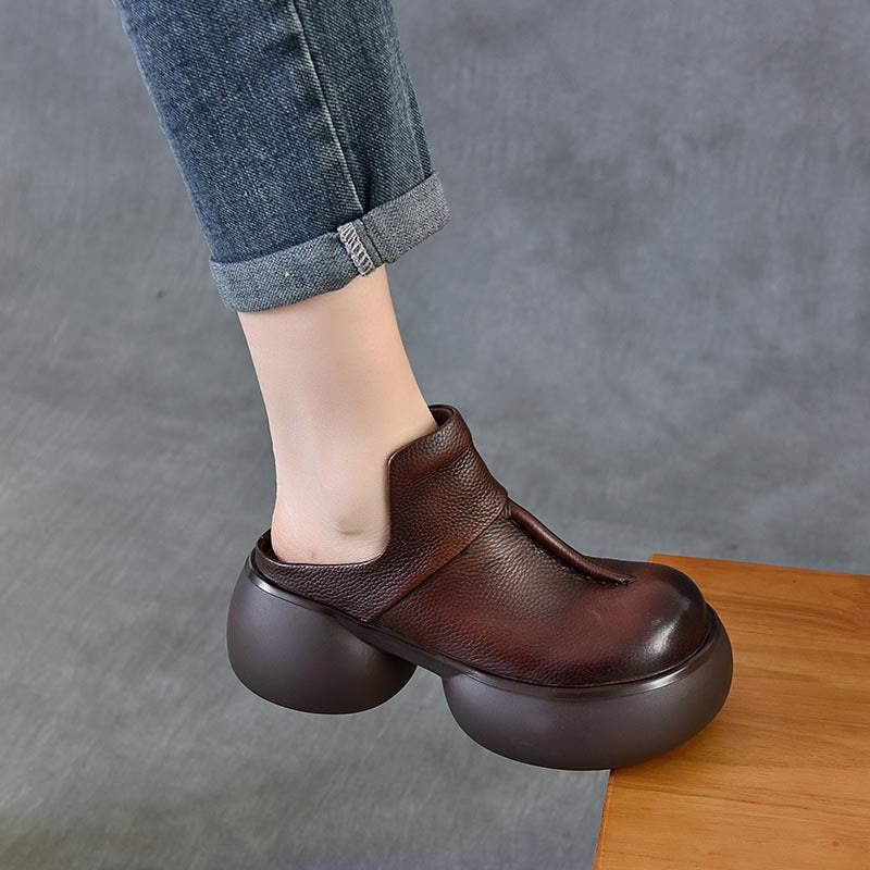 Women's Fashionable Chunky Outdoor Retro Platform Thick-soles Slippers