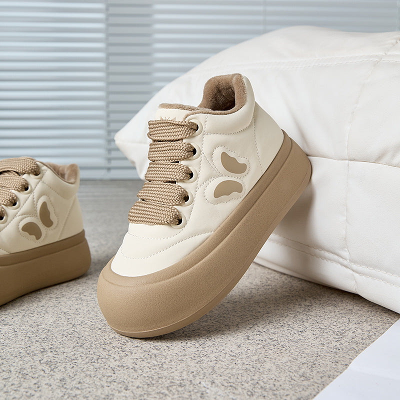 Women's Winter Fleece-lined Fashion Thick Bottom Hight Casual Shoes