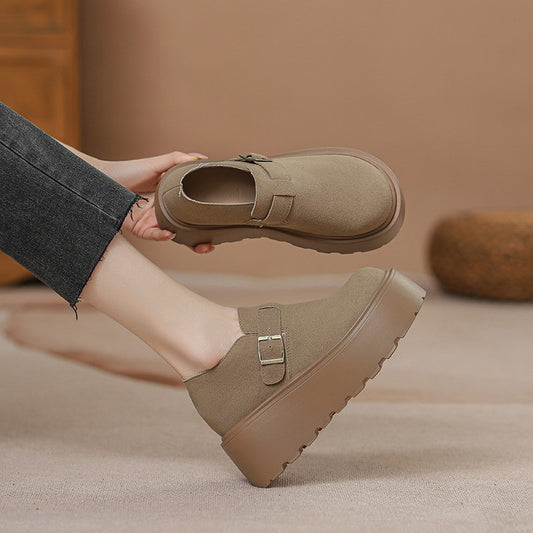 Women's Spring Thick-soled Small Slip-on Height Increasing Women's Casual Shoes
