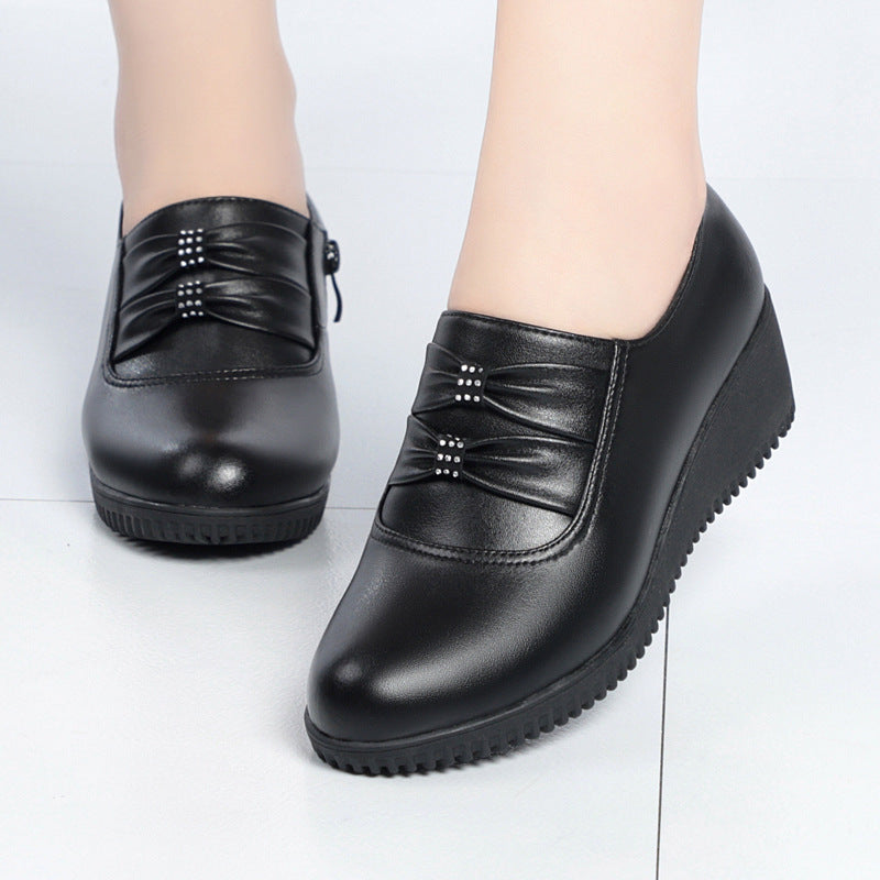 Women's Mom Really Soft Comfortable Bottom Mid Elderly Wedge Plus Women's Casual Shoes