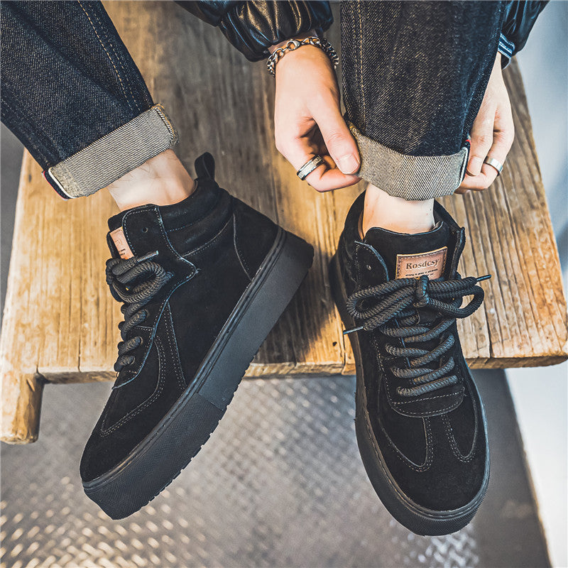 Men's British Style Vintage Sports Short Middle Sneakers