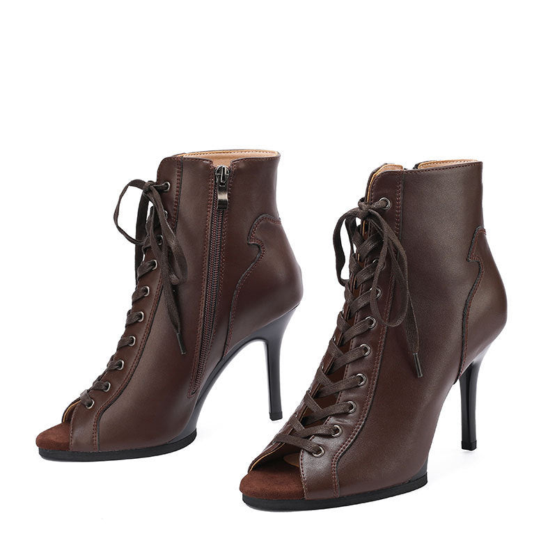 Women's Black Sexy Jazz Special Dancing Short Dance High Heeled Sandals