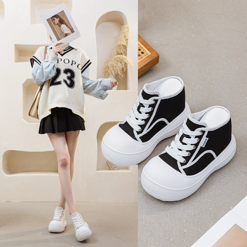 Women's Super High Big Head Summer Closed Toe Without Thick-soles Slippers