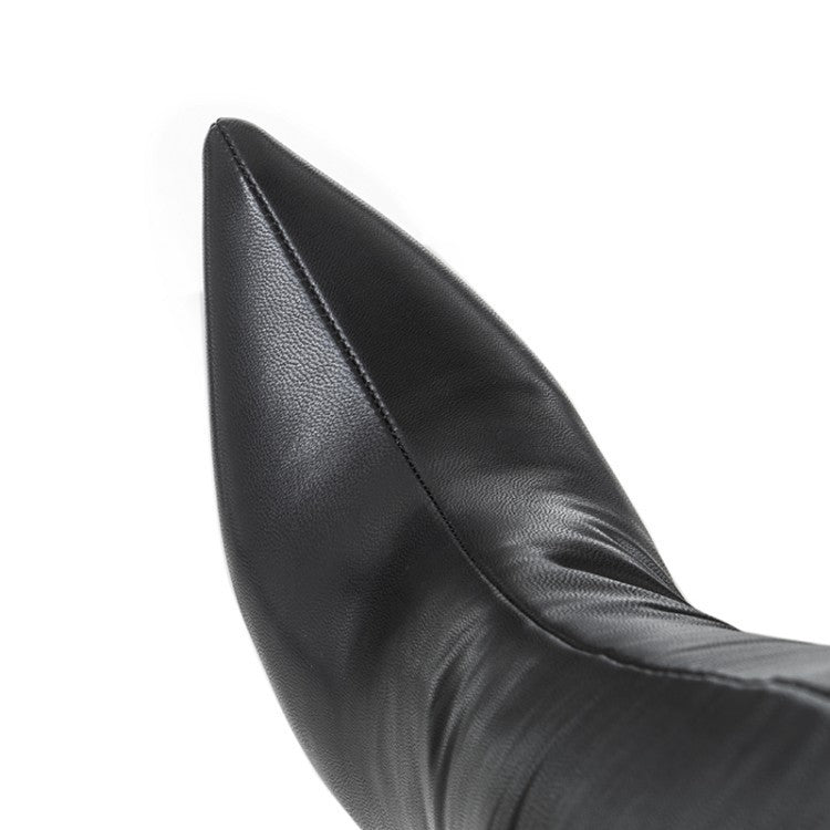 Women's Toe Back Zipper Stiletto Stovepipe Over The Heels