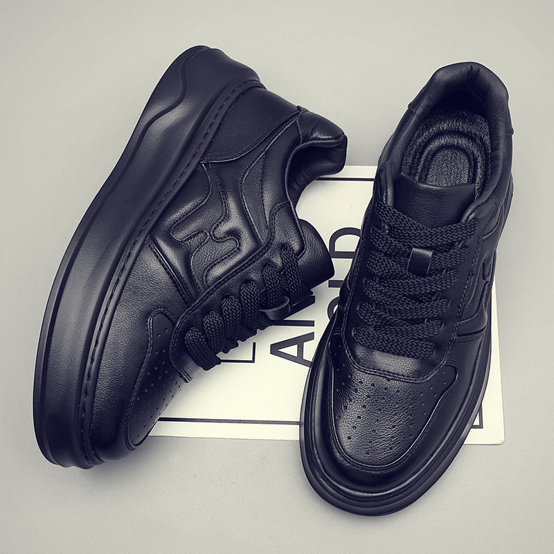 Men's Layer Cowhide Easy Wear Genuine Breathable Men's Board Shoes