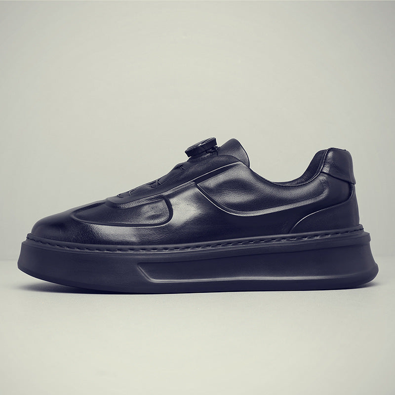 Men's Top Layer Cowhide Korean Style Trendy Men's Board Shoes