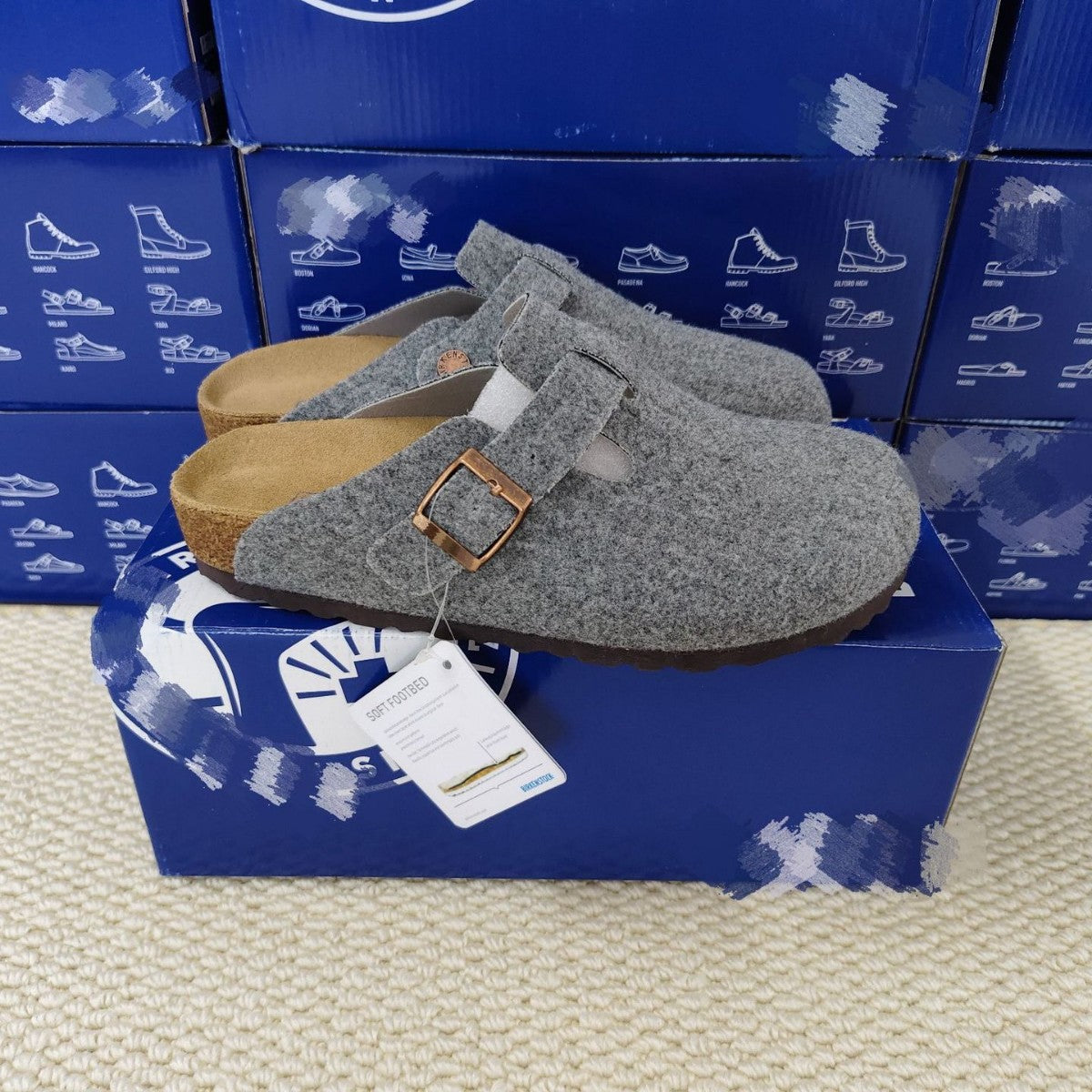 Genuine Pure Source Cork Comfortable Platform Thick-soles Slippers