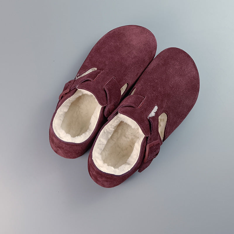 All-inclusive Plus Fluff Wool Cowhide Series Women's Shoes