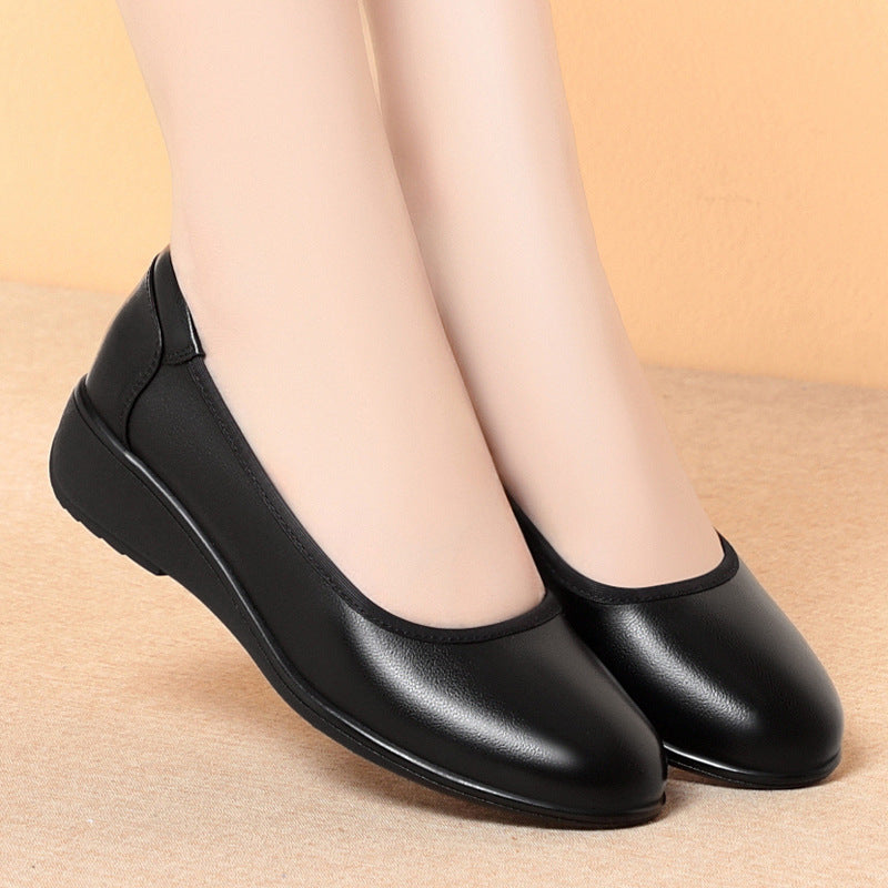 Women's Layer Cowhide Plus Size Genuine Formal Wear Not Tired Women's Fashion Shoes