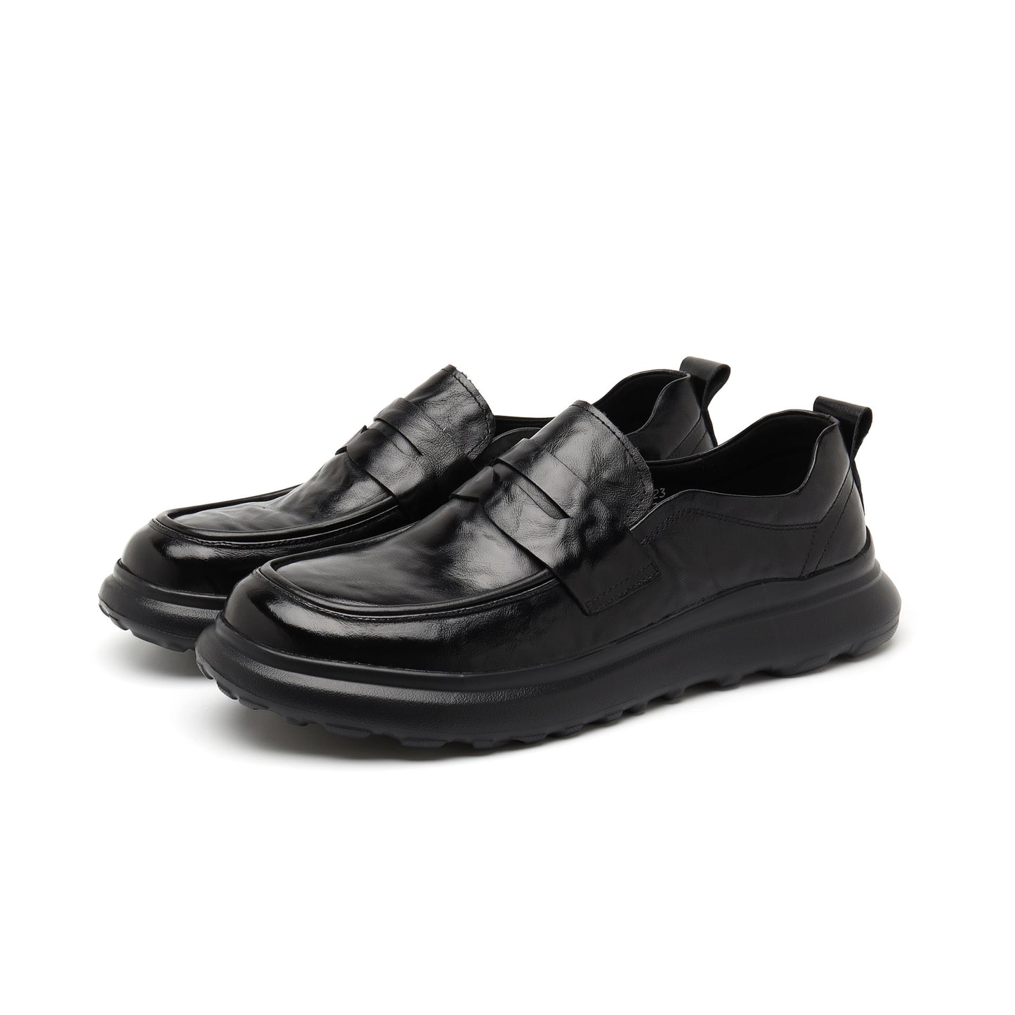 Men's British Style Business Round Toe Formal Slip-on First Layer Leather Shoes