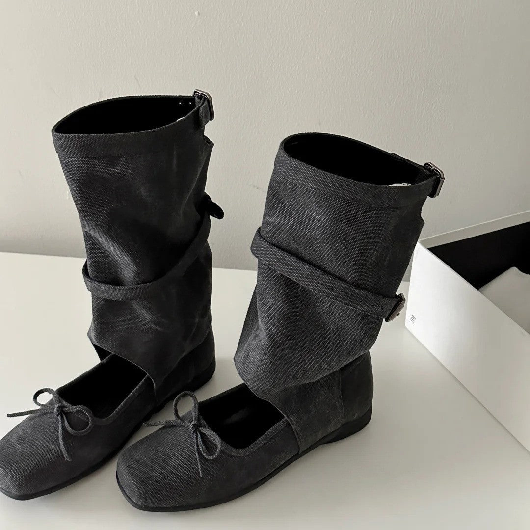 Women's Niche Fashionable Summer Bow Hollow Breathable Boots