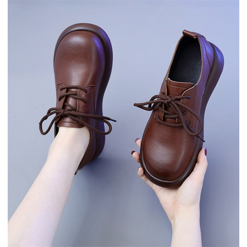 Women's Autumn Flat Solid Color Pumps Soft Bottom British Loafers