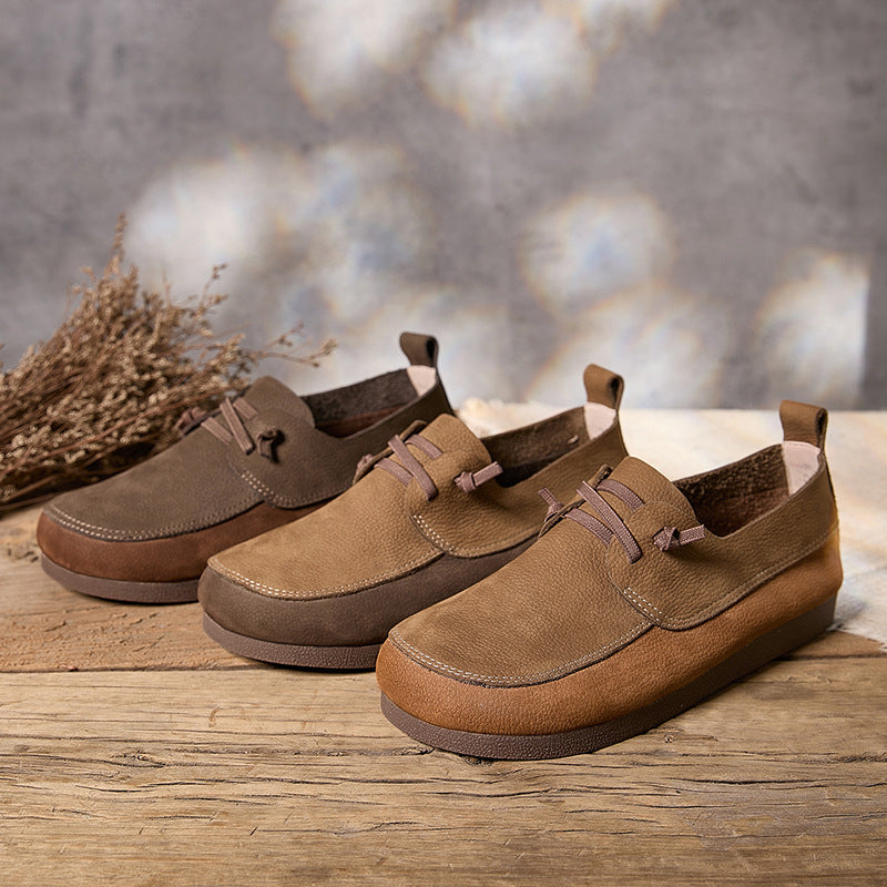 Women's Retro Artistic Soft Bottom Mori Style College National Men's Shoes