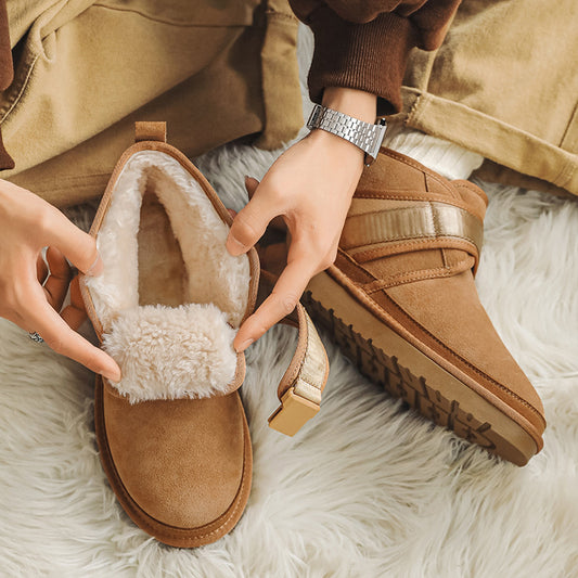 Thick Northeast Cotton Padded Couple Martin Snow Boots