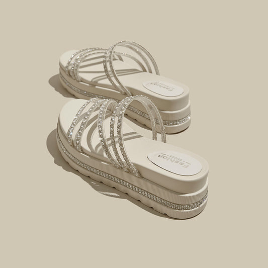 Women's Wear Thick Bottom Beach Korean Style Slippers