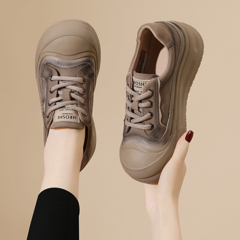 Women's Genuine Retro Autumn Big Toe Soft Women's Casual Shoes