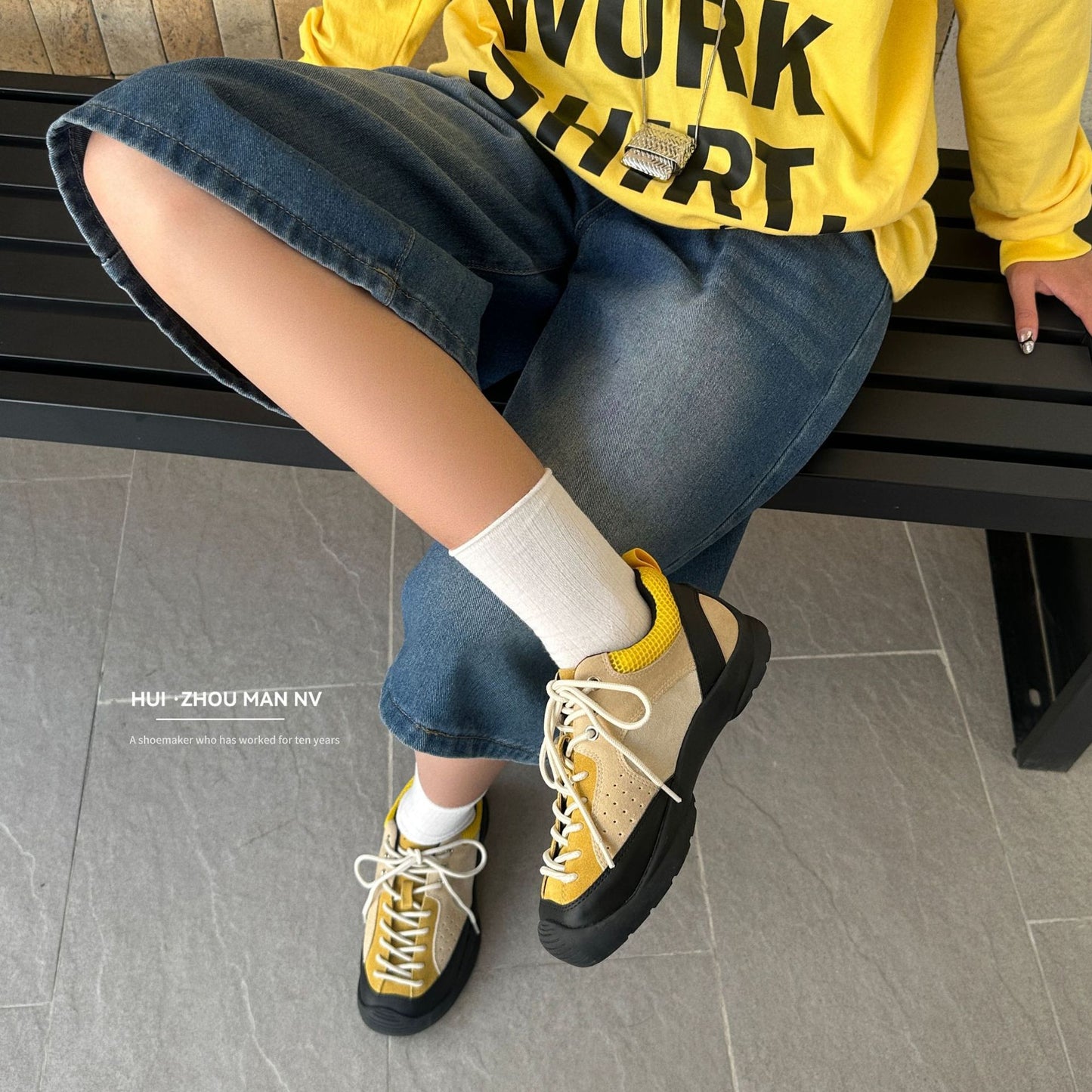 Women's Outdoor Retro Hiking Spring Platform Lightweight Women's Sports Shoes