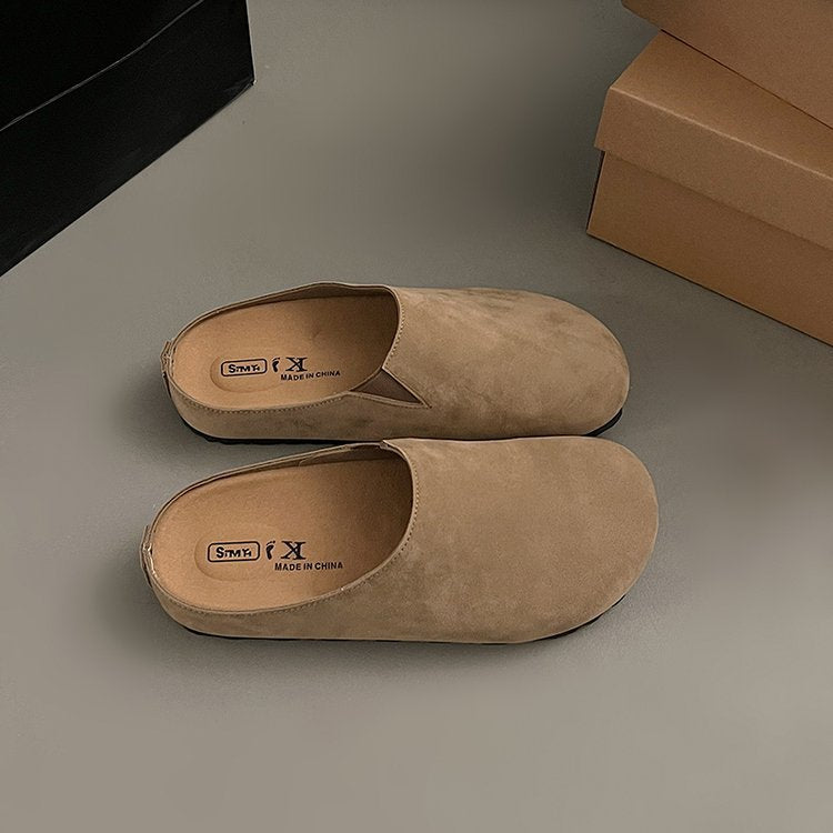 Women's Closed Toe Mules Outer Wear French Slippers