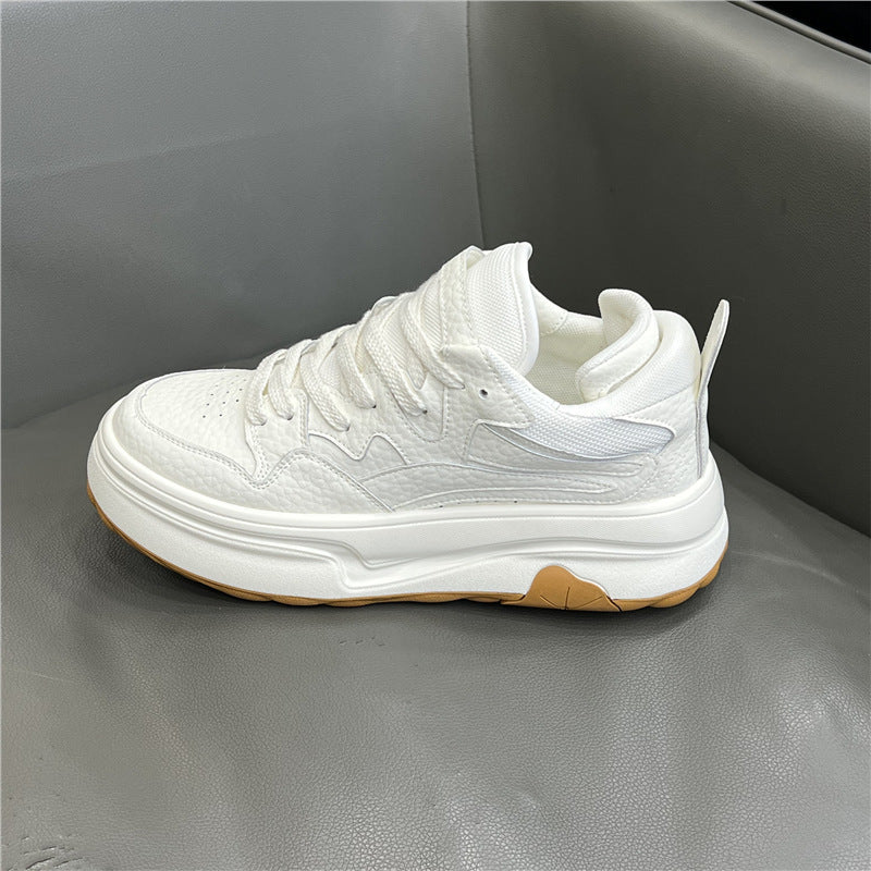 Men's Platform White Versatile Green Sports Breathable Men's Board Shoes