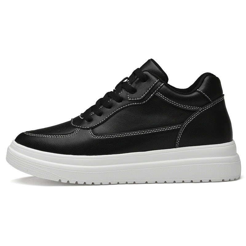 Men's Spring Inner Height Increasing Invisible White Men's Board Shoes