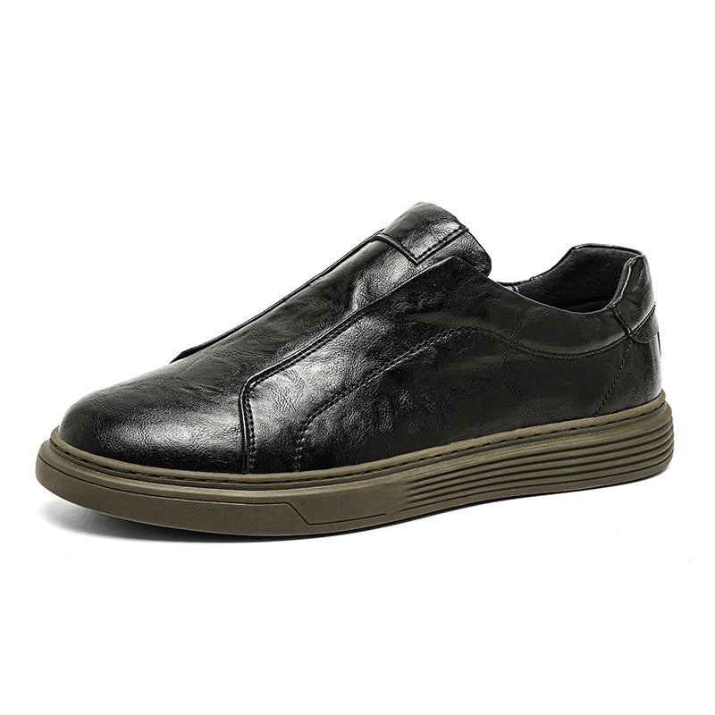 Men's Genuine Soft Bottom Slip-on Breathable Plus Men's Casual Shoes