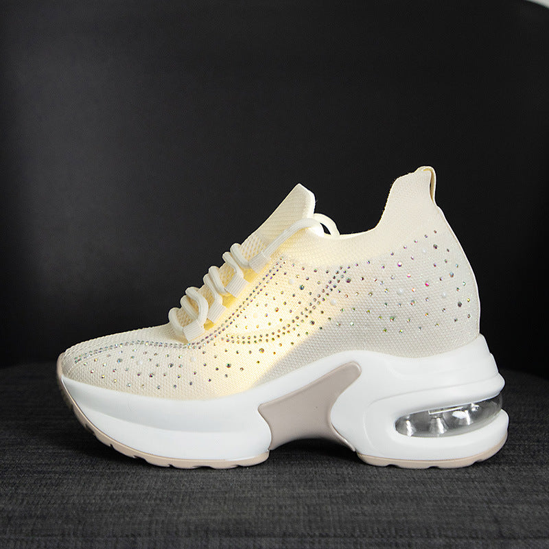 Women's & Men's Height Increasing Insole Mesh Breathable Hollowed Sneakers