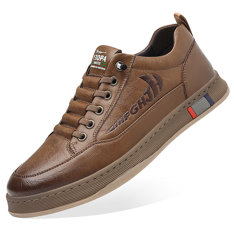 Men's Autumn Cowhide Retro Lightweight Breathable Trendy Leather Shoes