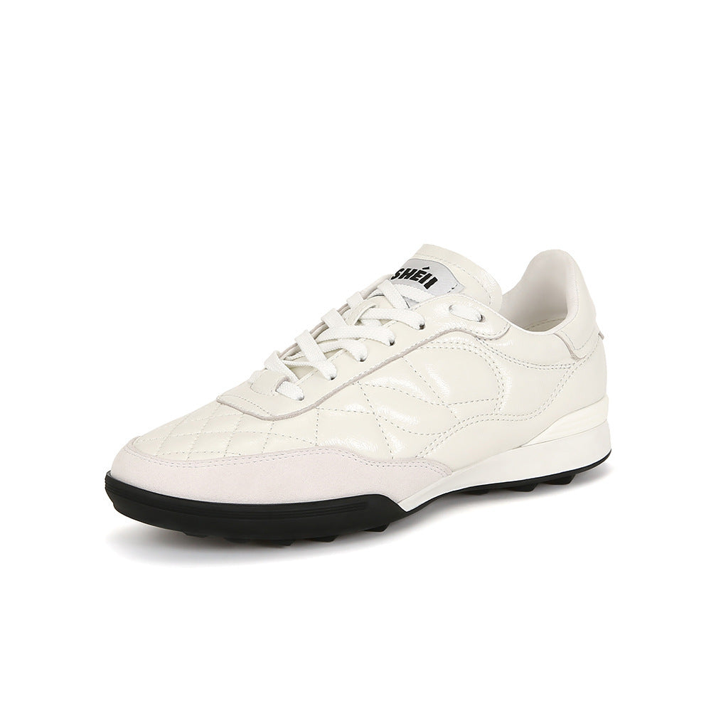 Women's Heavy Color Classic Style Cowhide Rhombus Platform Women's Sports Shoes