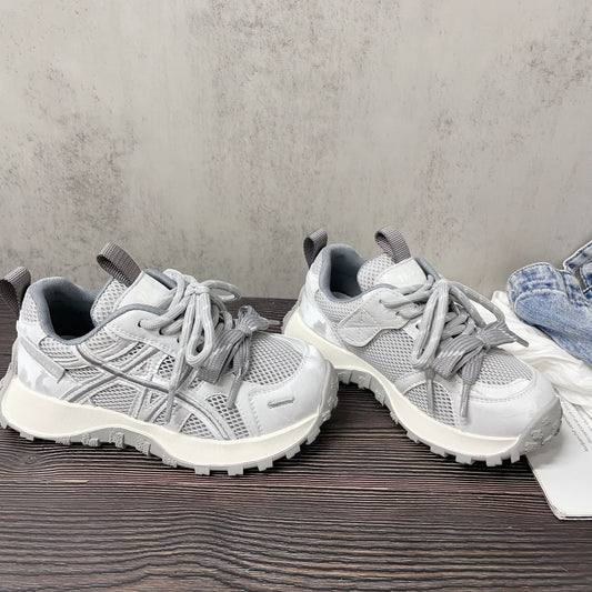 Rope Decorative Splicing Single Mesh Breathable Children's Sports Shoes