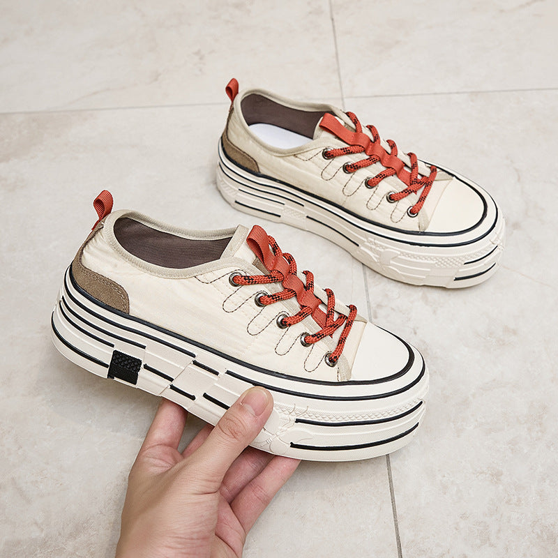 Women's Increasing Insole Summer Thick Bottom Fashion White Versatile Women's Casual Shoes