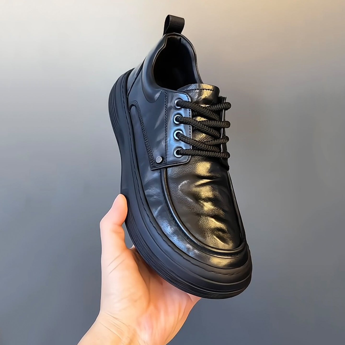 Men's Winter Plus Veet Genuine Autumn Trendy Soft Bottom Business Men's Casual Leather Shoes