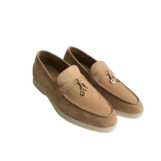 Early Autumn Tassel Cashmere Slip-on Flat Loafers