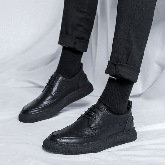 Men's Formal Wear British Brogue Carved Hollow Handsome Men's Business Leather Shoes
