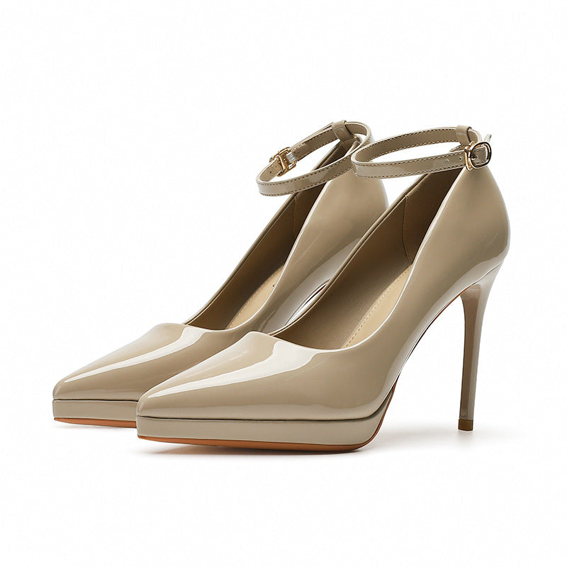 High Pumps Pointed Toe Stiletto Waterproof Platform Shallow Women's Fashion Shoes