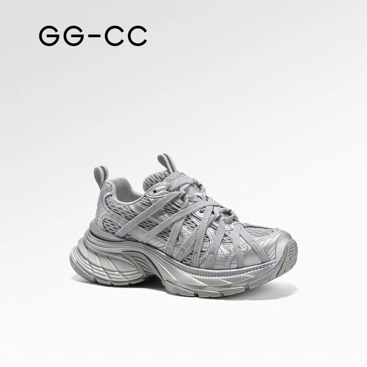 Wind Retro Distressed Binding Dad Gray Autumn Women's Casual Shoes