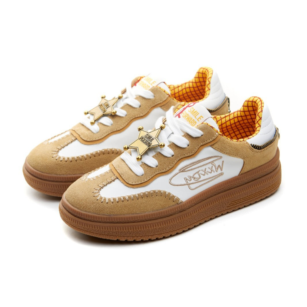 Women's Spring Badge Genuine German Training Lace Up Sneakers