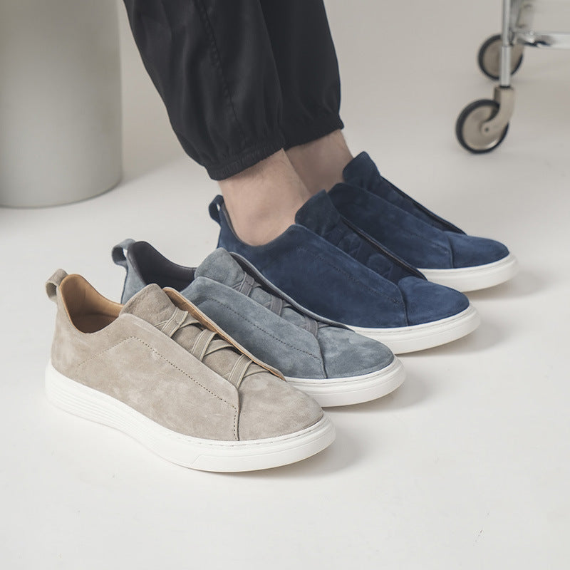 Men's Simple First Layer Cowhide Large Size Leather Shoes