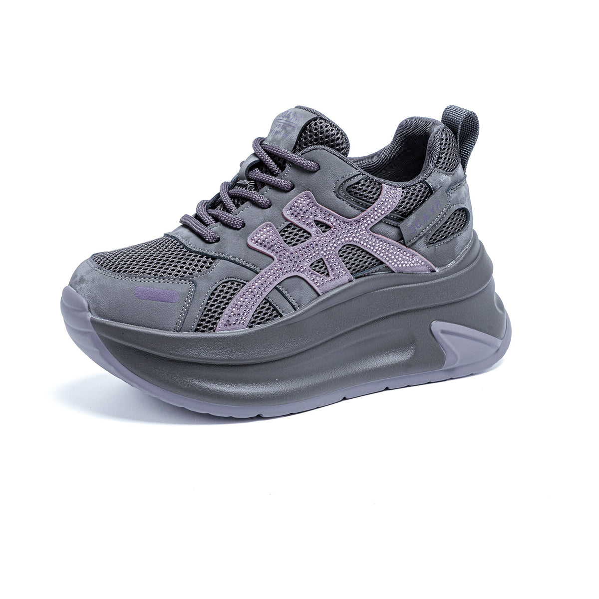 Women's Polyurethane Dad Autumn Versatile Sports Thick Bottom Casual Shoes