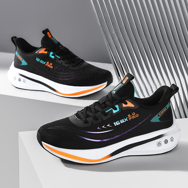 Men's Four Green Light Breathable Shock Absorption Sneakers