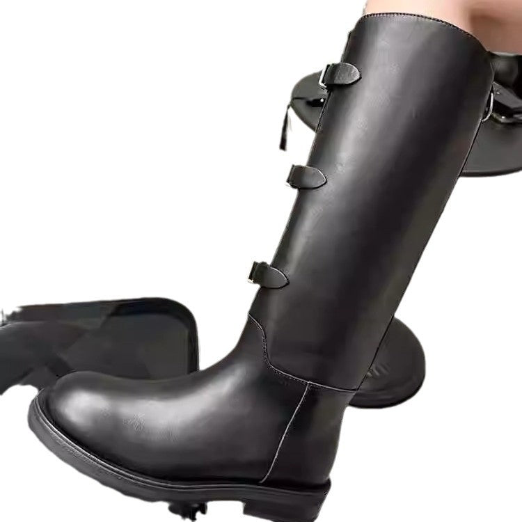 Women's Thick With British Style Knight Not Women's Shoes
