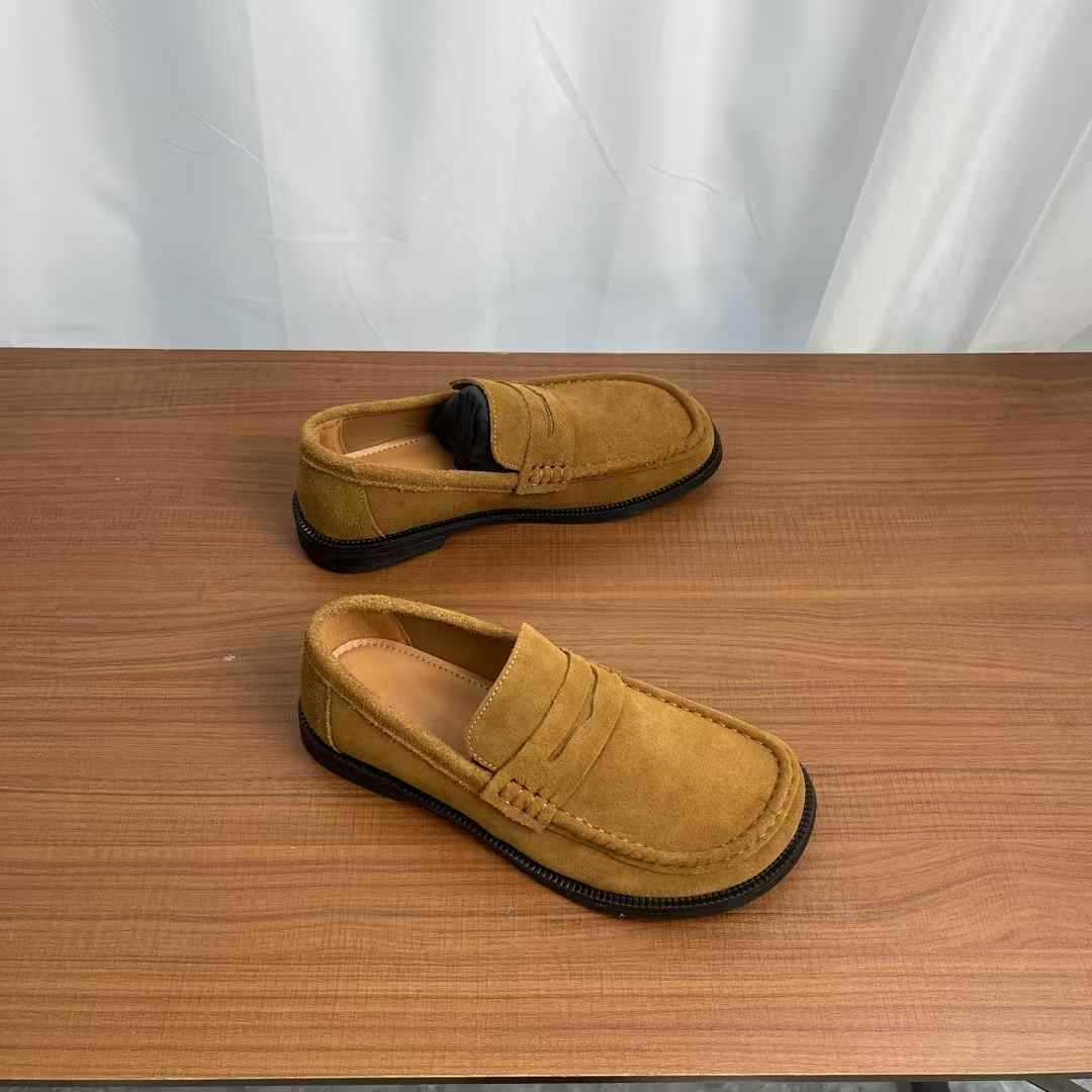 Men's Summer Simple Retro Slip-on British Style Trendy Fashion Men's Casual Leather Shoes