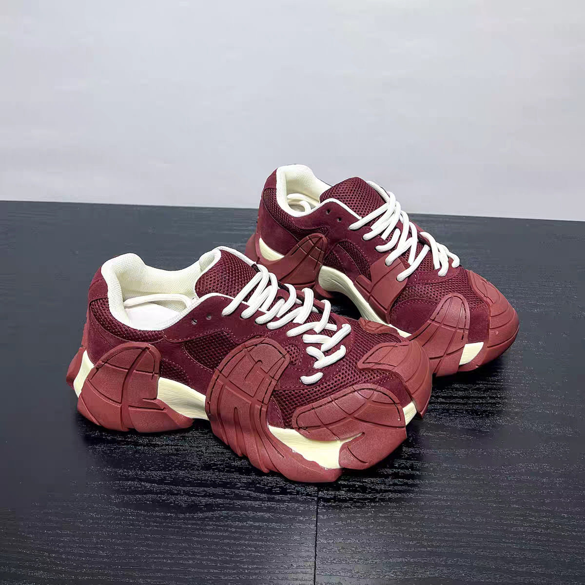 Grape Mom Hot Octopus Dad Mesh Stitching Sneakers