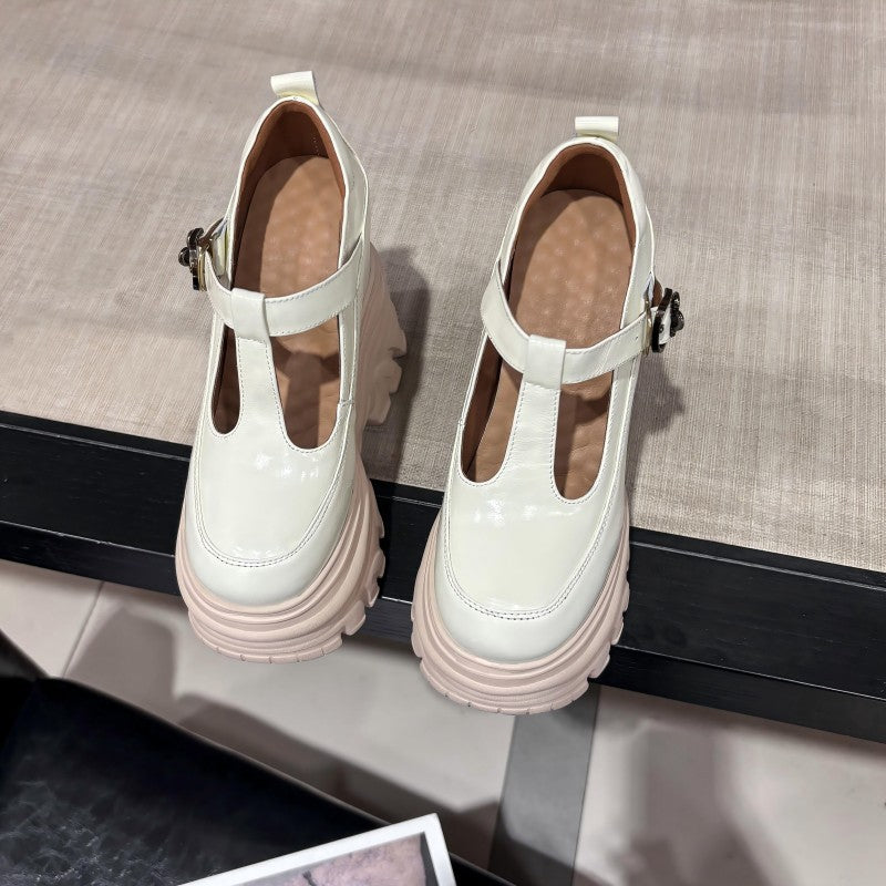Trendy Women's French Chunky Platform Pumps Women's Fashion Shoes