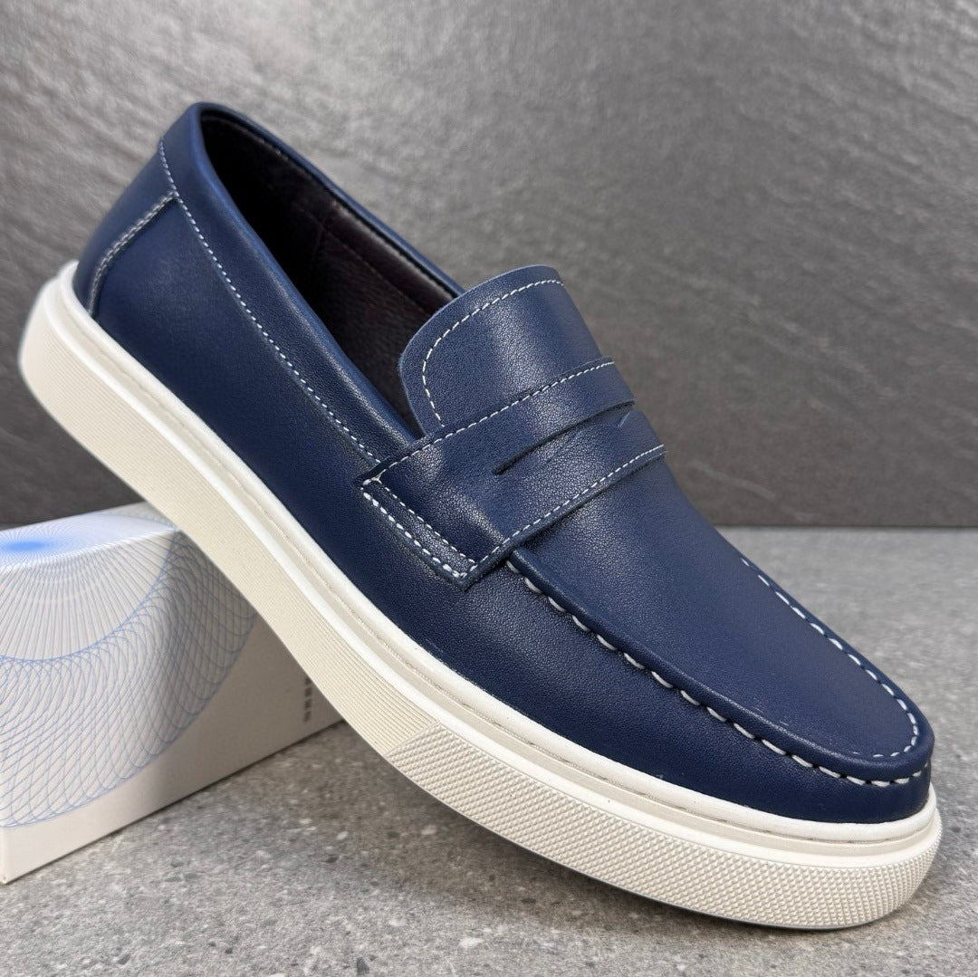 Men's Genuine Retro British Style Soft Bottom Leather Shoes