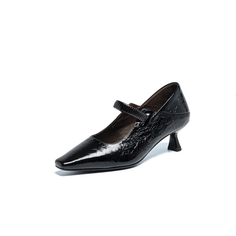 Women's Square Toe High Mary Jane Two-way Wear Women's Fashion Shoes