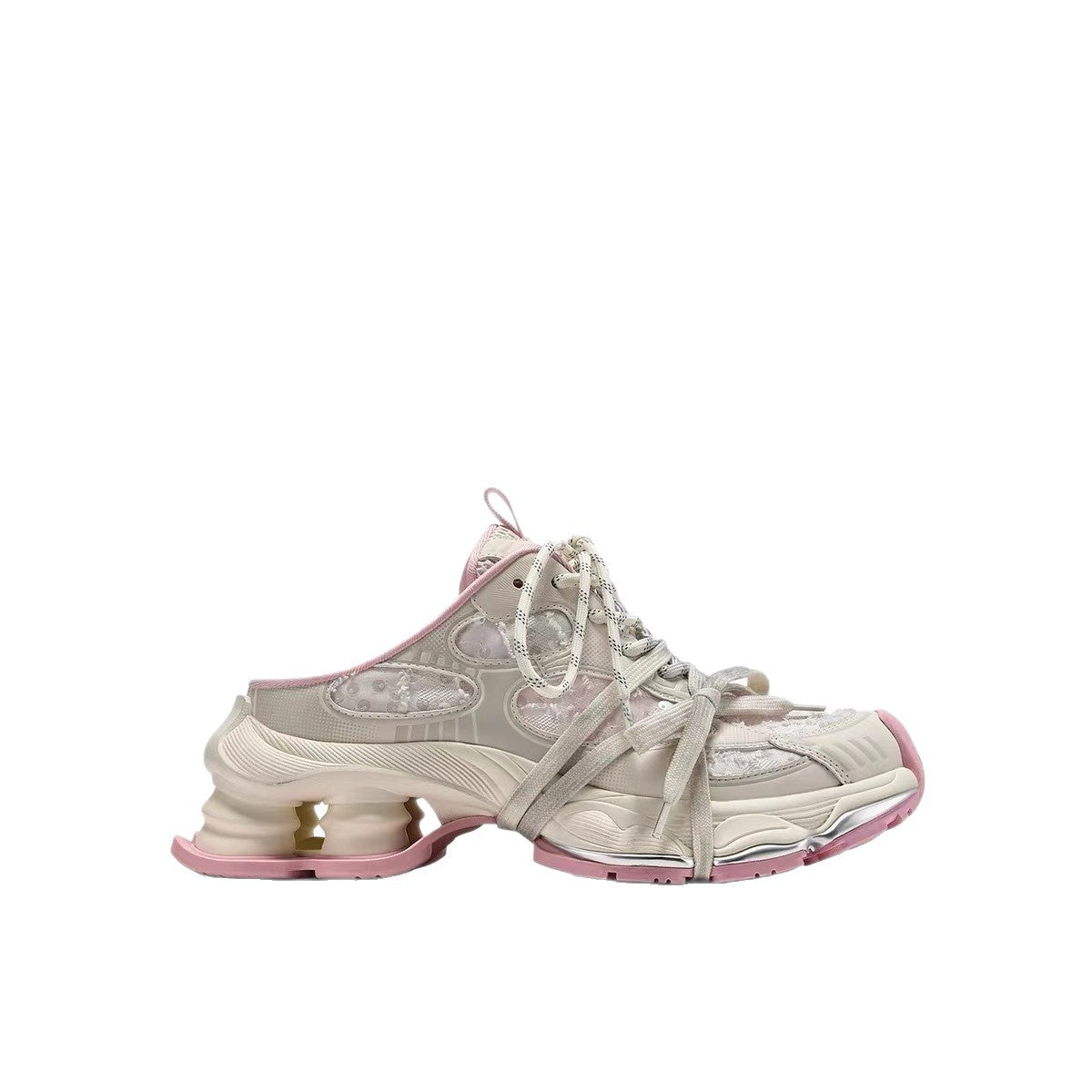 Women's Lin Yun Particle Dad Old Platform Mesh Elevator Women's Board Shoes