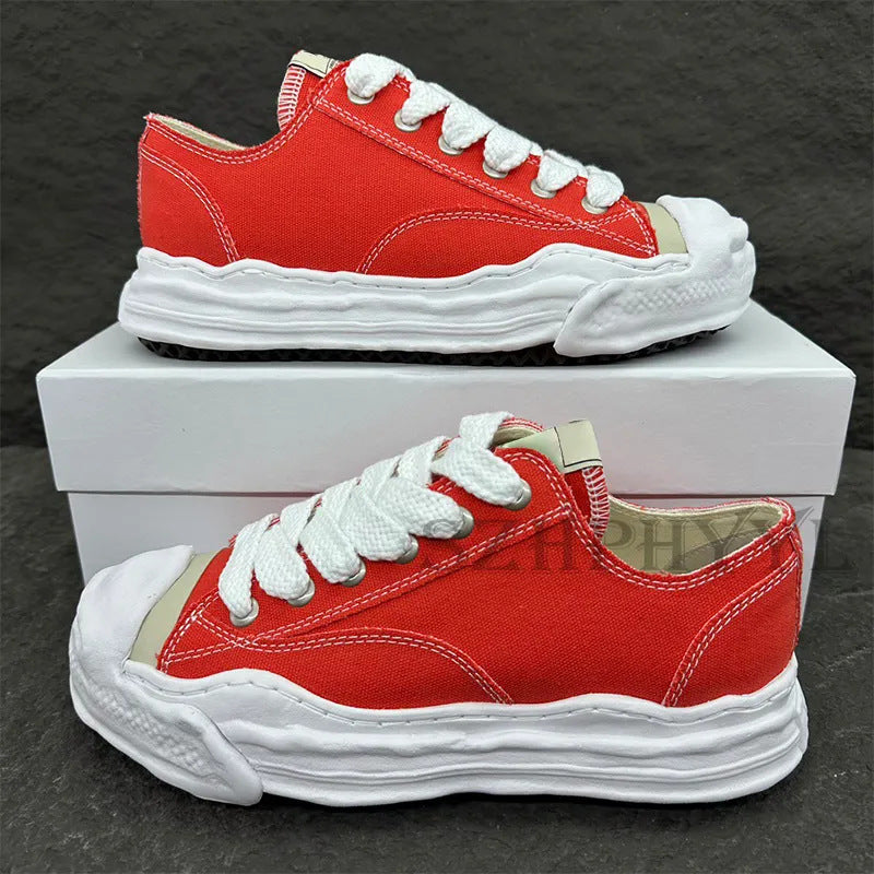 Women's & Men's Series Dissoed Thick Sole Increased Comfort Women's Canvas Shoes
