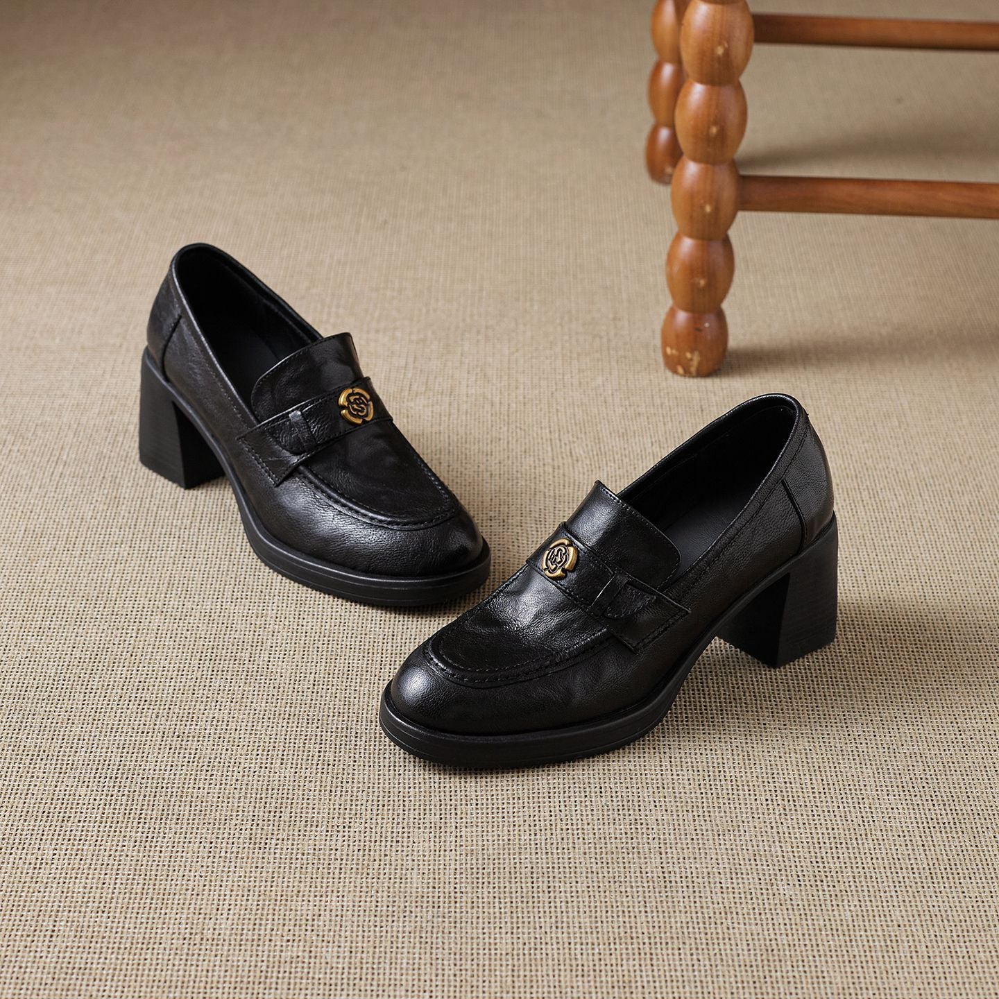 Women's Retro Autumn Genuine Fashion Elegant British Style Small Low-cut Leather Shoes